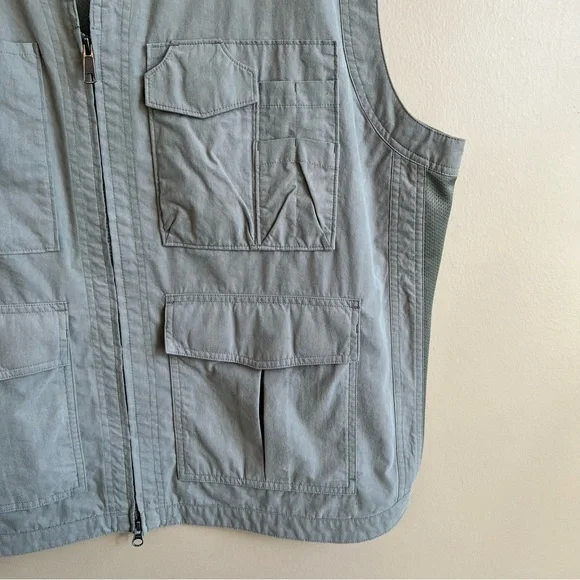 DULUTH TRADING CO Men’s Green Utility Vest in size 2XL Lined, Full Zip, Pockets - Picture 4 of 6